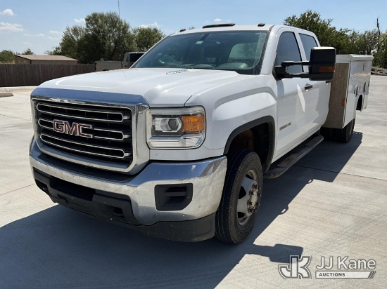 (El Reno, OK) 2015 GMC Sierra 3500HD 4x4 Crew-Cab Service Truck Runs & Moves