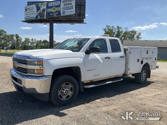 (South Beloit, IL) 2016 Chevrolet Silverado 2500HD 4x4 Extended-Cab Service Truck Runs & Moves