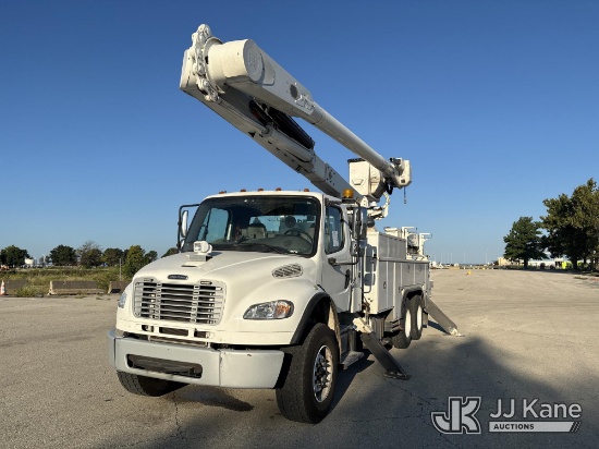 (Kansas City, MO) Altec AM60E, Over-Center Material Handling Bucket Truck rear mounted on 2017 Freig