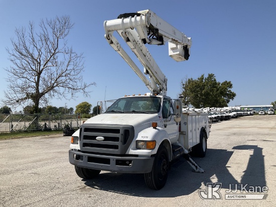(Kansas City, MO) Altec TA50, Articulating & Telescopic Bucket mounted behind cab on 2008 Ford F-750