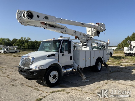 (Mineral Wells, TX) Altec AM55, Over-Center Material Handling Bucket Truck rear mounted on 2014 Inte