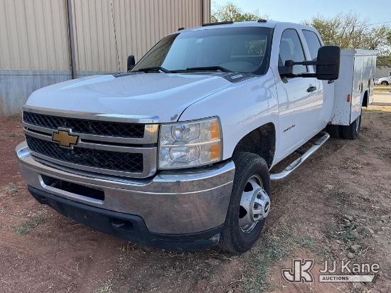 (El Reno, OK) 2014 Chevrolet Silverado 3500HD 4x4 Crew-Cab Service Truck Runs & Moves