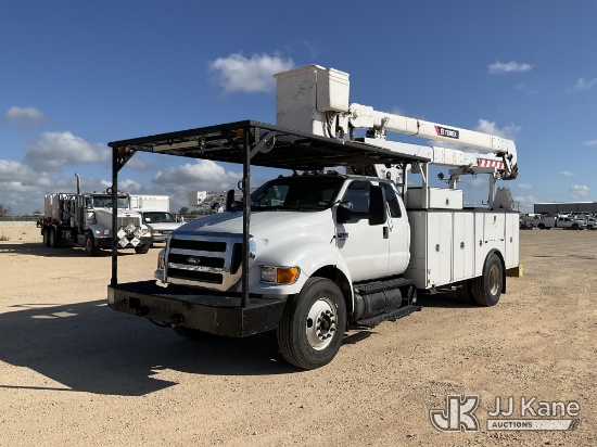 (Marion, TX) Terex/Telelect Hi-Ranger 5TC-55, Bucket Truck mounted behind cab on 2015 Ford F-750 Uti