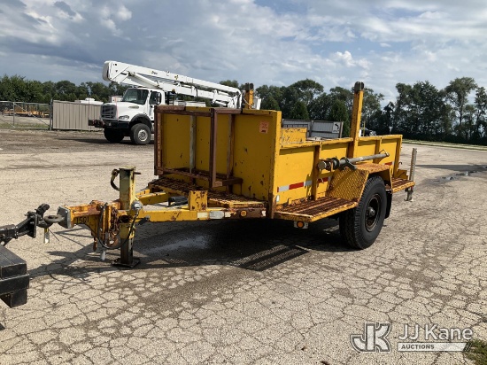 (South Beloit, IL) 1990 Sauber 1550 S/A Reel/Material Trailer, Overall- 17 Ft Level Deck - 10ft Betw