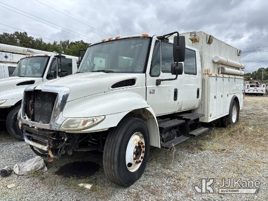 (Memphis, TN) 2006 International 4200 Crew-Cab Enclosed Utility Truck, Municipal Owned Not Running,