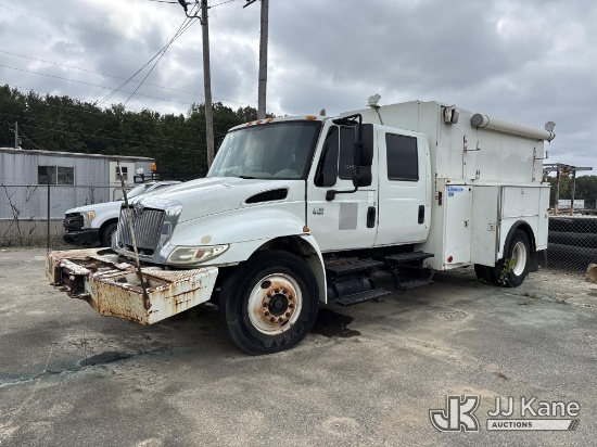 (Memphis, TN) 2007 International 4200 Crew-Cab Enclosed Utility Truck, Municipal Owned Not Running,