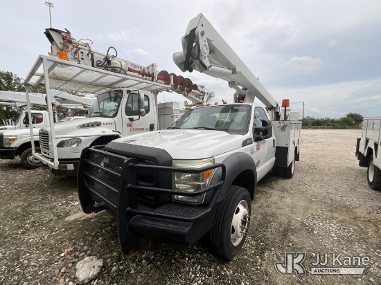 (Channelview, TX) ETI ETC40-H, Articulating & Telescopic Bucket Truck mounted behind cab on 2014 For