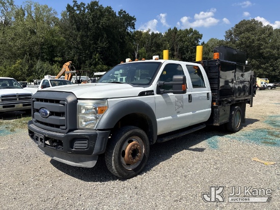 (Memphis, TN) 2012 Ford F450 Crew-Cab Flatbed/Service Truck, Municipal Owned Runs & Moves