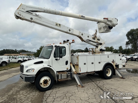(South Beloit, IL) Altec AA55, Material Handling Bucket Truck mounted behind cab on 2020 Freightline