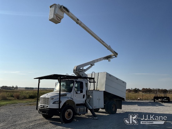 (Vinita, OK) HiRanger XT55, Over-Center Bucket Truck mounted behind cab on 2011 Freightliner M2 106