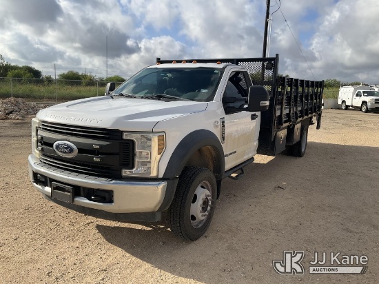 (Marion, TX) 2019 Ford F550 Flatbed Truck Runs & Moves