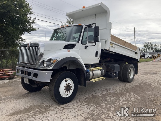 (South Beloit, IL) 2016 International 7400 T/A Dump Truck Runs, Moves & Dump Operates)(Dash Warning