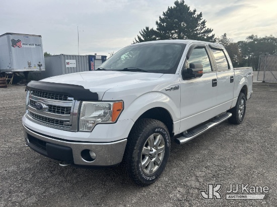 (Temperance, MI) 2014 Ford F150 4x4 Crew-Cab Pickup Truck Runs & Moves) (Dash Warning Indicators On