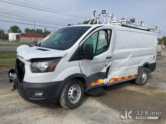 (Rome, NY) 2023 Ford Transit Cargo Van Runs & Moves, Wrecked Not Drivable)