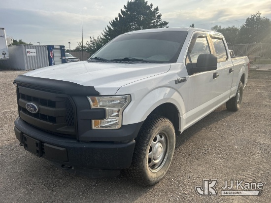 (Temperance, MI) 2015 Ford F150 4x4 Crew-Cab Pickup Truck Runs & Moves) (Dash Warning Indicators On,