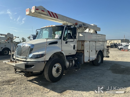 (Shrewsbury, MA) Versalift Vo43I-01, Over-Center Bucket Truck mounted on 2016 International DuraStar