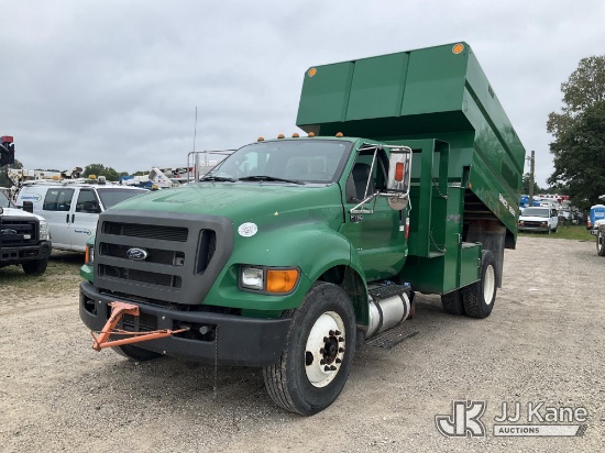 (Charlotte, MI) 2015 Ford F-750 Regular Cab DRW Chipper Dump Truck Runs, Moves & Dump Operates