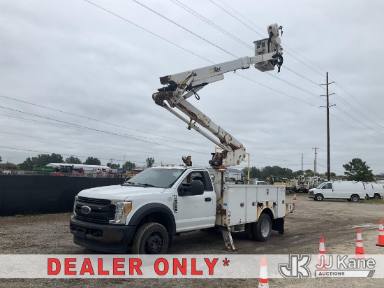 (Charlotte, MI) Altec AT48-M, Articulating & Telescopic Material Handling Bucket Truck center mounte