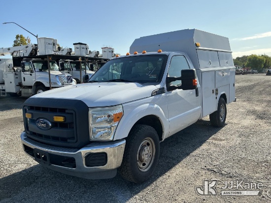 (Plymouth Meeting, PA) 2015 Ford F350 Enclosed Service Truck Runs & Moves) (Dash Warning Indicators