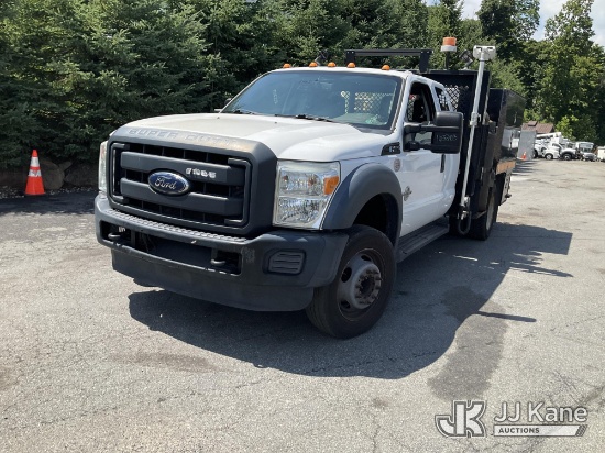 (Branchville, NJ) 2016 Ford F450 2WD Extended-Cab Flatbed Truck Runs & Moves) (Dash Warning Indicato