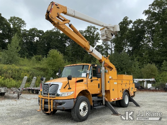 (Shrewsbury, MA) Terex/Telelect Hi-Ranger HR-50M, Material Handling Bucket Truck rear mounted on 201
