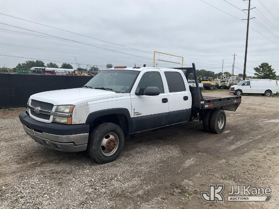 (Charlotte, MI) 2003 Chevrolet Silverado 3500 Crew-Cab Flatbed Truck Runs & Moves) (Exterior Defects