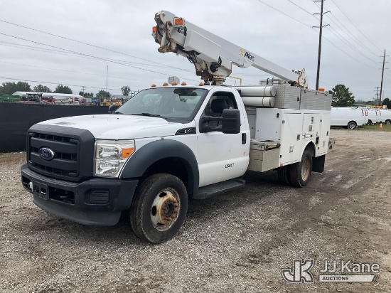 (Charlotte, MI) Altec AT200A, Articulating & Telescopic Non-Insulated Bucket Truck mounted behind ca
