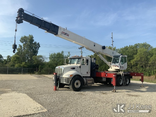 (Fort Wayne, IN) Load King 35-127RS, Hydraulic Crane rear mounted on 2021 Peterbilt 348 Flatbed Truc