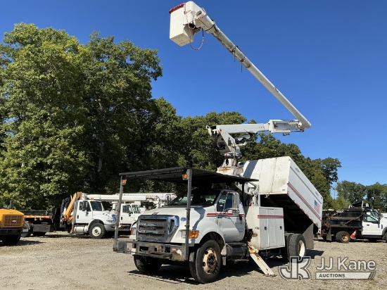 (Shrewsbury, MA) Altec LR760-E70, Over-Center Elevator Bucket Truck mounted behind cab on 2013 Ford