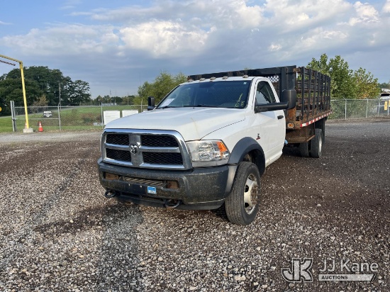 (Louisville, OH) 2014 RAM 5500 Flatbed Truck Runs & Moves) (Dash Warning Indicators On, Corrosion