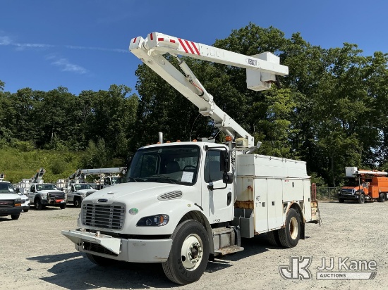 (Shrewsbury, MA) Versalift V043I-01, Over-Center Bucket center mounted on 2017 Freightliner M2 106 U