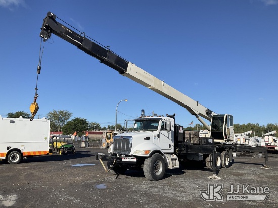 (Rome, NY) National 13110A, Hydraulic Crane rear mounted on 2008 Peterbilt 340 T/A Flatbed Truck Run