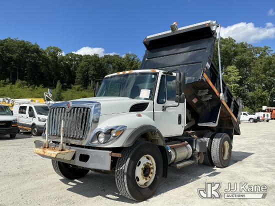 (Shrewsbury, MA) 2016 International 7400 Dump Truck Runs, Moves & Dump Operates) (Dash Warning Indic