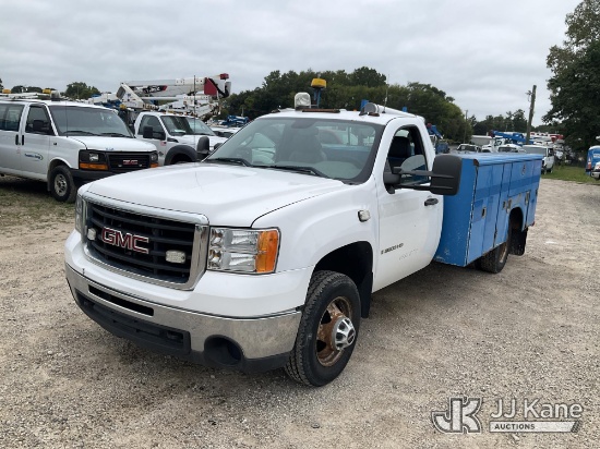 (Charlotte, MI) 2009 GMC Sierra 3500HD Work Truck DRW Dual Wheel Service Truck Runs & Moves) (Corros