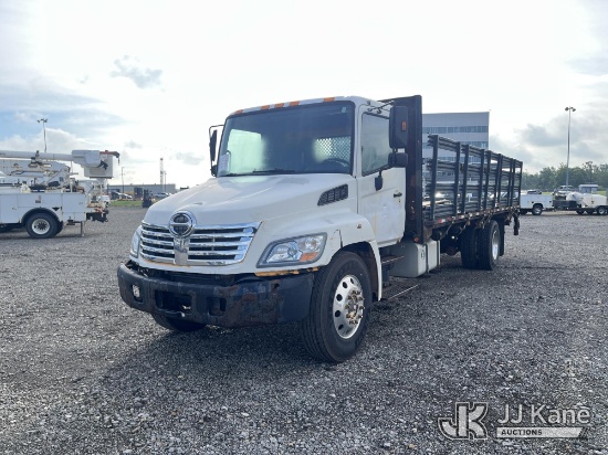 (Louisville, OH) 2007 Hino Conventional Cab Stake Truck Runs & Moves) (Dash Warning Indicators On) (