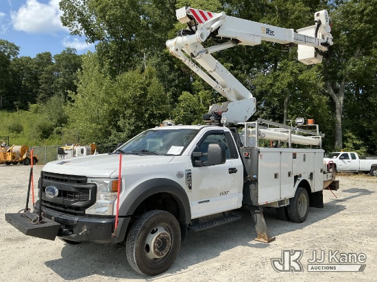 (Shrewsbury, MA) Altec AT41M, Articulating & Telescopic Material Handling Bucket Truck mounted behin