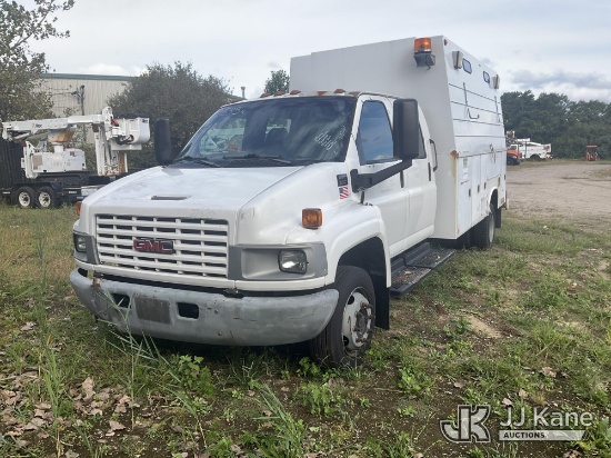 (Bellport, NY) 2007 GMC C5500 Crew-Cab Enclosed Service Truck Not Running, Condition Unknown) (Missi