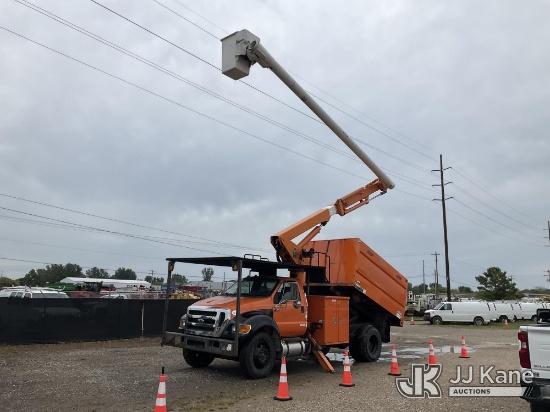 (Charlotte, MI) Altec LR756, Over-Center Bucket Truck mounted behind cab on 2015 Ford F-750 Regular