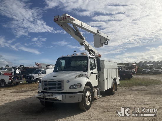 (Bellport, NY) Versalift VO43I-01, Over-Center Bucket Truck center mounted on 2013 Freightliner M2 1