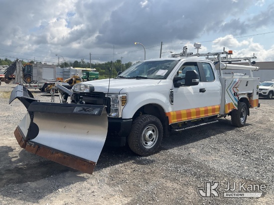 (Rome, NY) 2019 Ford F250 Extended-Cab Service Truck, GPS REMOVED MW Runs & Moves) (Wrecked, Rear Ax