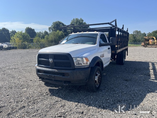 (Louisville, OH) 2014 Dodge Ram 5500 Stake Truck Runs & Moves) (Dash Warning Indicators On) (Exterio