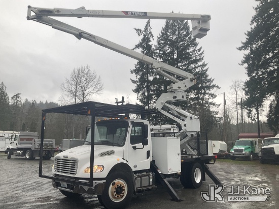 (Eatonville, WA) HiRanger XT60/70, Over-Center Elevator Bucket rear mounted on 2013 Freightliner M2