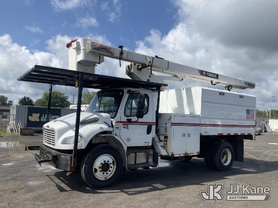 (Rome, NY) Terex XT56, Over-Center Bucket Truck mounted behind cab on 2017 Freightliner M2 106 Chipp