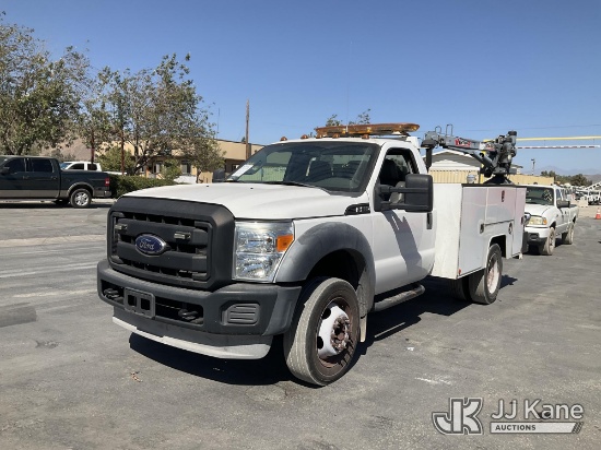 (Jurupa Valley, CA) 2012 Ford F-550 Regular Cab DRW Mechanics Service Truck Runs, Moves, & Crane Op