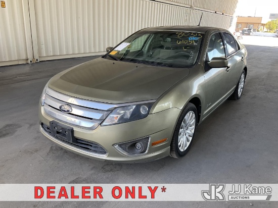 (Jurupa Valley, CA) 2012 Ford Fusion Sedan 4-Door Sedan Runs & Moves) (Collision Issue, Tire Damage,