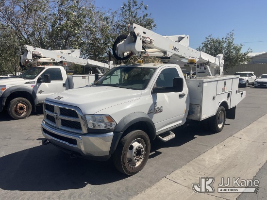 (Jurupa Valley, CA) Altec AT37G, Articulating & Telescopic Bucket Truck mounted behind cab on 2015 R