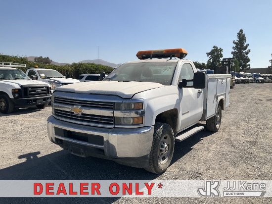 (Jurupa Valley, CA) 2016 Chevrolet Silverado 2500HD Service Truck Runs & Moves) (Dash Warning Indica