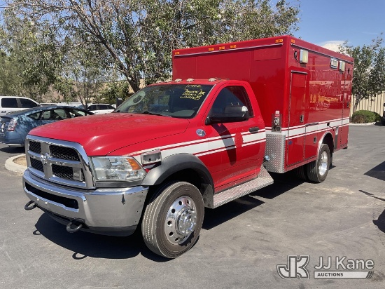 (Jurupa Valley, CA) 2016 RAM 4500 Ambulance Runs & Moves