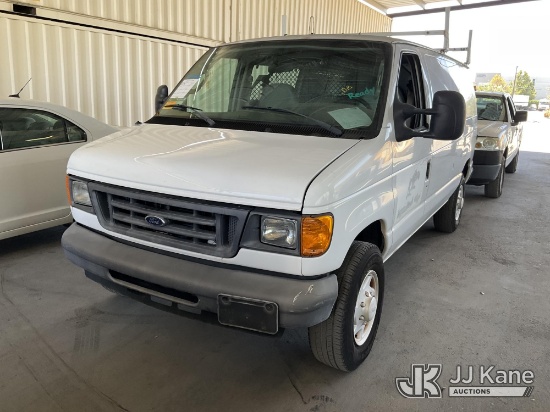 (Jurupa Valley, CA) 2007 Ford Econoline E-250 Cargo Van Runs & Moves, AC Not Cold