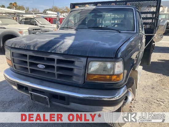 (Jurupa Valley, CA) 1997 Ford F-450 SD Stake Truck Not Running, Condition Unknown